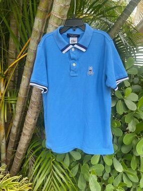 2018 Psycho Bunny Boys Blue Polo - 100% Pima cotton